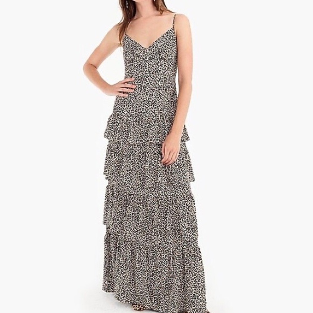 J. Crew leopard print maxi dress